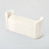 Springdell Rounded Faux Sherling Bench Cream - Threshold™ designed with Studio McGee - image 4 of 4