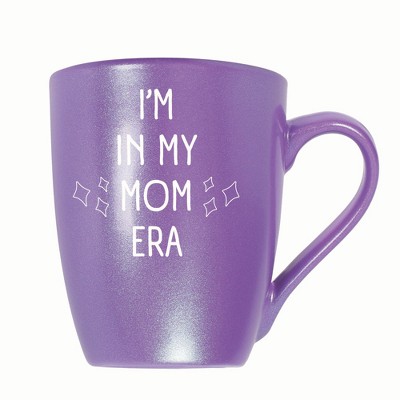 Elanze Designs In My Mom Era 10 ounce New Bone China Coffee Tea Cup Mug, Passion Purple