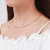 Italian Paperclip Chain Necklace for Women 12mm 14KT Gold Plated Sterling Silver 18" Ginger Lyne Collection - 4 of 4