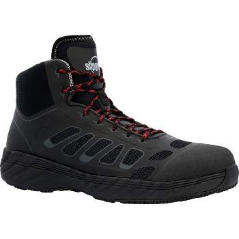 Men's SlipGrips Alloy Toe EH Puncture-Resisting Waterproof Hi-Top Athletic Work Shoe, SLGP040, Black