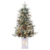Whizmax 3FT Artificial Mini Christmas Tree with Light Box Base with 78PCS 8 Mode Warm White Light Beads, Red Berry, Fireside Christmas Decoration - 4 of 4
