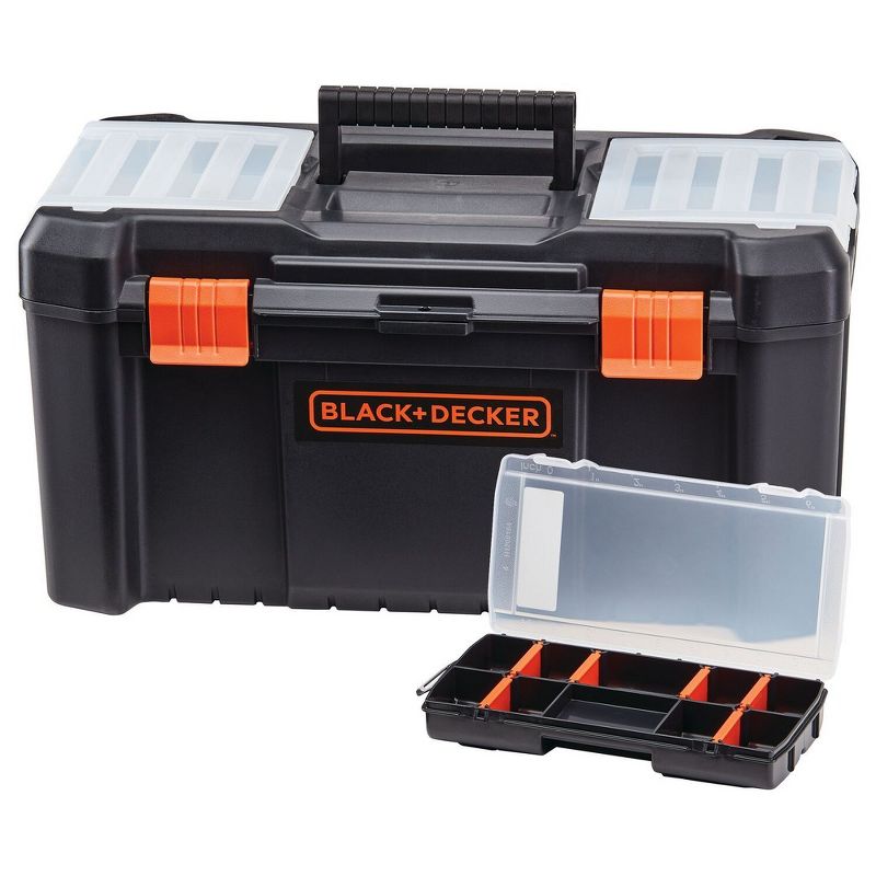 Black & Decker BDST60096AEV 16 in. Toolbox with 10 Compartments Organizer, 2 of 4