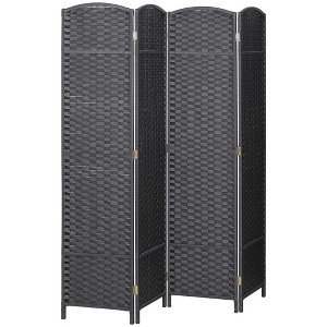 Folding Room Divider Screen 4 Panel 5.6 ' Tall Privacy Screen Freestanding Room Partition for Home Office - 1 of 4
