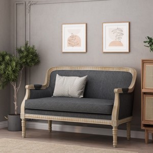 Christopher Knight Home Trask French Country 49.75"W Fabric Upholstered Loveseat - 1 of 4