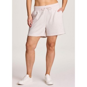 RBX Active Women's Elevated Athleisure Luxe Heathered Fabric All Season Lounge Shorts with Pockets - 1 of 4
