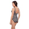 Aqua Green Women's Cinched V-Neck Shirred One Piece - 2 of 3