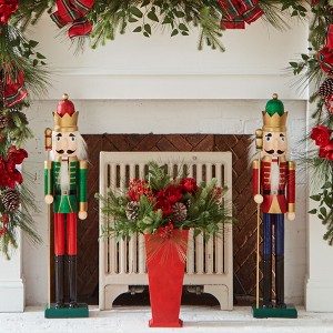 BrylaneHome 36" Wood Nutcracker - Green - 1 of 4