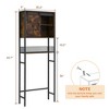 Over The Toilet Storage Cabinet, Farmhouse Above Toilet Storage Cabinet with Sliding Door and Adjustable Shelf, Bathroom Storage Cabinet, Rustic Brown - 2 of 4