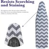 Epica Ironing Board Cover and Pad – 15x54" Standard Size, Heat Reflective, Thick Padding, Scorch & Stain Resistant (Grey Chevron - 3 of 4