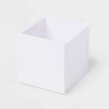 Pegboard Single Cup Accessory - Brightroom™: White Plastic Organizer Bin, Portable & Adjustable, No Assembly Required