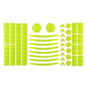 Unique Bargains Bicycle Motorbike Reflective Safety Warning Tape Outer Reflective Strip Multi-purpose PET 42pcs - 1 of 4