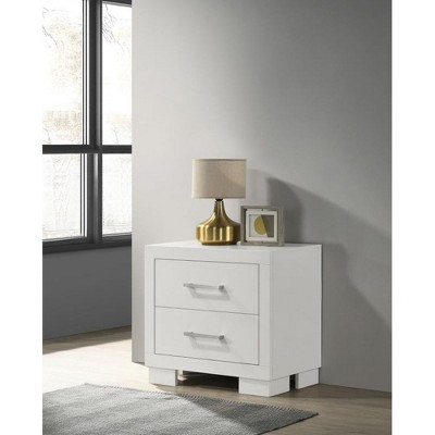 NicBex Nightstand with 2 Drawers,Modern Side Table with Storage Space and Wood Frame,Bedside Table for Bedroom,Living Room