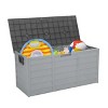 75gal 260L Outdoor Garden Plastic Storage Deck Box Chest Tools Cushions Toys Lockable Seat - 4 of 4