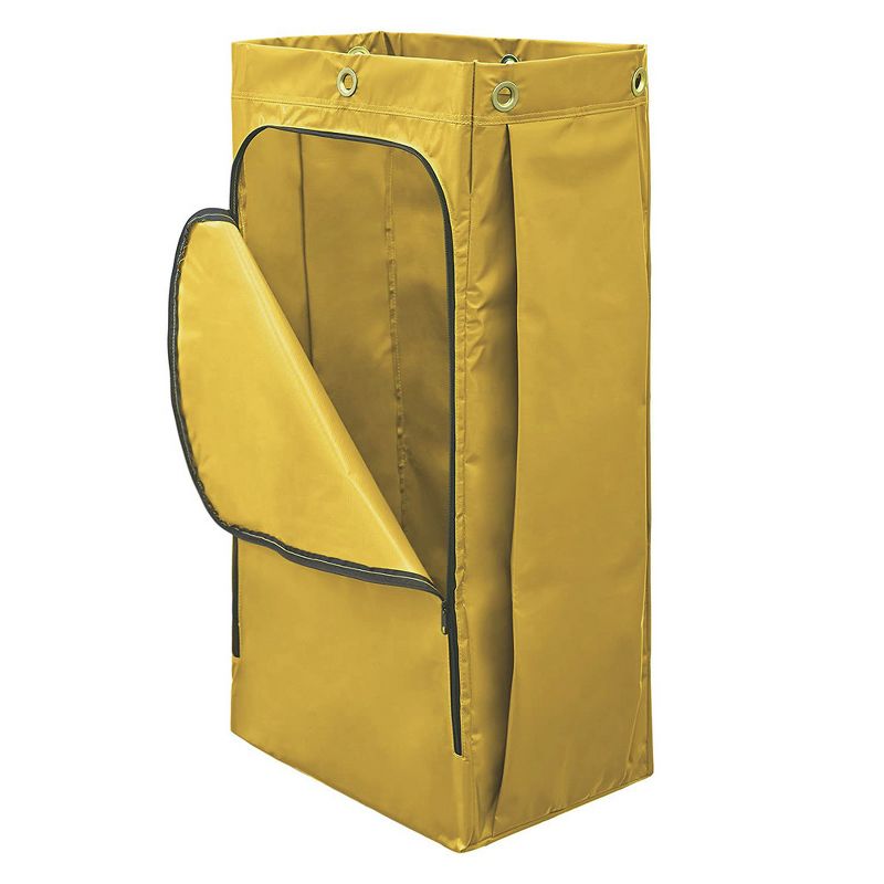Rubbermaid Commercial 1966881 Vinyl 34-Gallon 17.5 in. x 33 in. Cleaning Cart Bag - Yellow, 2 of 3