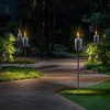 Sorbus 5 ft Set of 2 Stainless Oil Burning Cylinder Shape Steel Torch - Great for backyard decorating and lawn lighting - 3 of 4