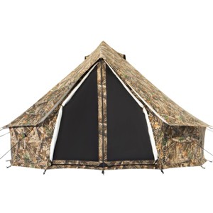 WHITE DUCK Regatta Canvas Bell Tent Collection with Stove Jack & Mesh Windows – 4-Season Glamping Tent, Water Repellent - 1 of 4