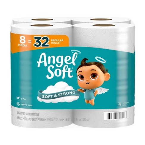 Angel Soft Toilet Paper - 8 Mega Rolls : Target