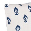 In Elizabeth Floral Polyester Square Pillow Navy - Skyline Furniture: Shabby Chic Decor, Comfort Style - 3 of 4