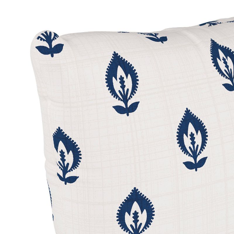 In Elizabeth Floral Polyester Square Pillow Navy - Skyline Furniture, 4 of 7