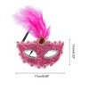 Unique Bargains Dragon Pattern Feather Half Face Party Mask 1 Pc - 2 of 4