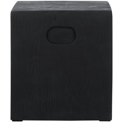 Cube Accent Stool - Indoor/Outdoor - VNN1003 - Black - Safavieh