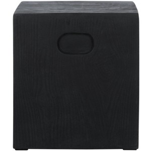 Cube Accent Stool - Indoor/Outdoor - VNN1003 - Black - Safavieh - 1 of 4