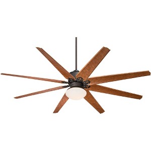 72" Casa Vieja Indoor Outdoor Ceiling Fan with Light LED Remote English Bronze Cherry Blades Opal Glass Damp Rated for Patio Porch - 1 of 4