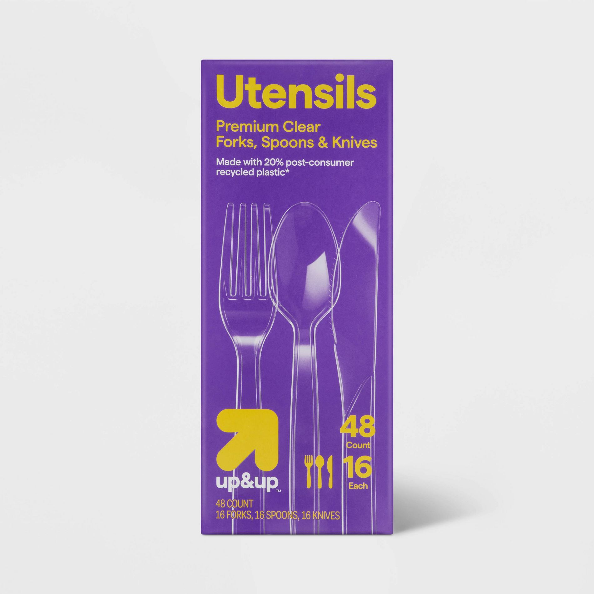 Premium Plastic Forks, Spoons and Knives - 48ct - up&up™