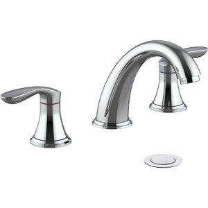 Coucheta 8" Widespread Bathroom Faucets - 3-Hole Design with Pop-Up Drain & cUPC Hoses in Multiple Finishes, Single & 2-Pack Options - 1 of 4