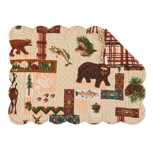 C&F Home Dakota Cotton Quilted Rectangular Reversible Placemat Set of 6 - 1 of 2
