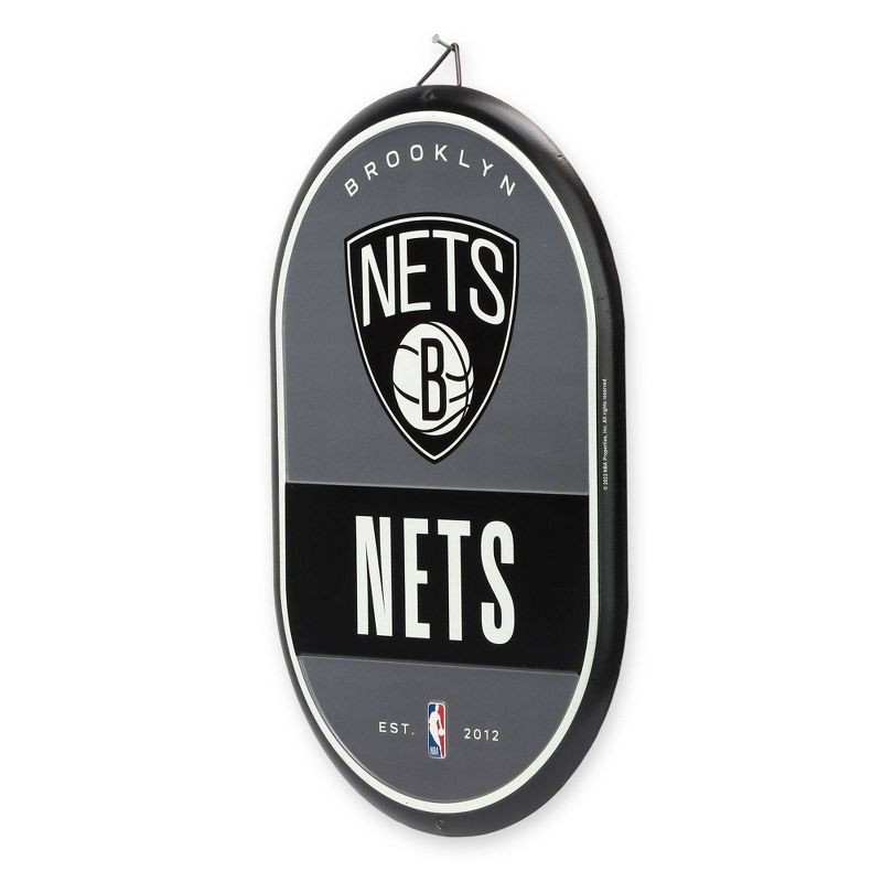 NBA Brooklyn Nets Embossed Metal Pill Wall Sign, 2 of 5