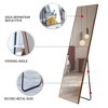 Glasflength Full Length Mirrors Solid Wood Frame Floor Standing Wall Mirror, Bedroom Foyer Clothing Store, Wall Mounted Mirror, Brown 23"*0.79"*65" - 2 of 4
