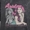 Juniors Womens The Little Mermaid 90s Ariel Poster Mineral Wash Crop T-Shirt - 2 of 4