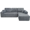 Racxily Cloud Sectional Sofa, L-Shape Chaise Modular Couch with Deep Seat for Living Room & Bedroom(Corduroy Fabric),Gray - 2 of 4