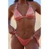 Moda Minx Shimmering Lights 'Rose Gold' Triangle Crystal Bikini Top - 4 of 4