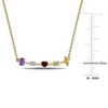 EVERLY JEWELRY | Yellow Plated Sterling Silver 0.87 CT TGW Amethyst Blue Topaz Citrine created White Sapphire garnet peridot Necklace 18 inc & 1 inc - 2 of 2
