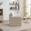 CAVINAS 29.92'' Swivel Accent Chair, 360-Degree Rotating Armchair with Skirted Base and Removable Cushion - 2 of 4