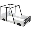 CAVINAS Full Size Wood Tent Montessori Bed,Modern Floor Bed with Triangle Structure and X-Shaped Safety Railings,Toddler Bed for Bedroom - 4 of 4