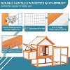 GustoWave Chicken Coop Hen House Outdoor Poultry Cage with Large Nesting Box Orange - 4 of 4
