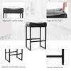 Saddle Counter Height Bar Stools Set, Modern Faux Leather, for Kitchen - 4 of 4