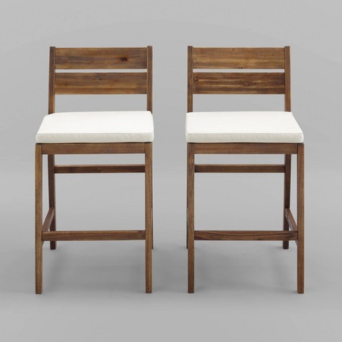 Dark wood 2025 counter stools