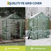 Portable Greenhouse with Thickened PE Cover & Roll-up Zipper Door - Walk-in Tunnels for Seedlings, Flowers, 4/12-Tier Shelves (Green, House/Dome) - 3 of 4