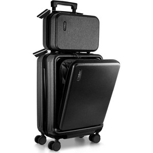 Airline Approved 22 Inch Carry On, Hard-shell Rolling Luggage with Durable Build, Includes Cosmetic Case - 1 of 4