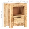 vidaXL Bedside Cabinet Rough Mango Wood Sturdy Medium Functional - 4 of 4