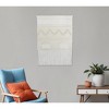 HomeRoots 26" X 51" Cream Geometric Cotton Macrame Hanging Tapestry - 2 of 4