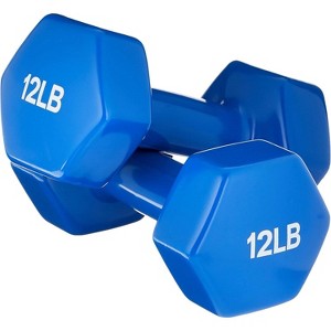 Vinyl Coated Dumbbell Set, Hand Weights for Home Gym, Strength Training & Fitness - 1 of 4