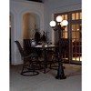 Patio Living Concepts 00370-PLC 370 European Park Style Four Plug-in Outdoor Black Lantern Patio, 80"H, White Globes - 3 of 3