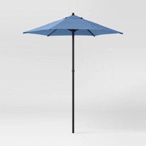 6' Round Outdoor Patio Market Umbrella with Black Pole - Room Essentials™ - 1 of 4