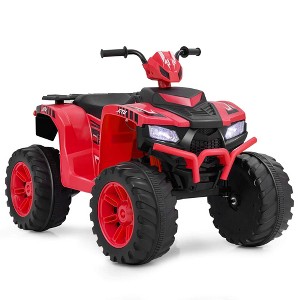 Honeyjoy 24V Kids Ride-On Electric ATV 4-Wheeler Quad Car with Wireless Connection Black/Blue/Pink/Red/Purple - 1 of 4