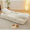 Vynxaria White Human Dog Bed Lazy Sofa Couch 5 Adjustable Positionsuit to put in bedroom - 4 of 4